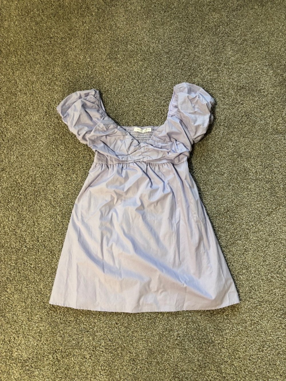 Altard State Lavender Puff Sleeve Smocked Midi Dress Size M